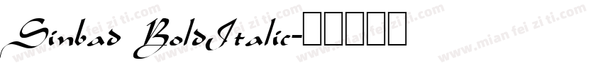 Sinbad BoldItalic字体转换